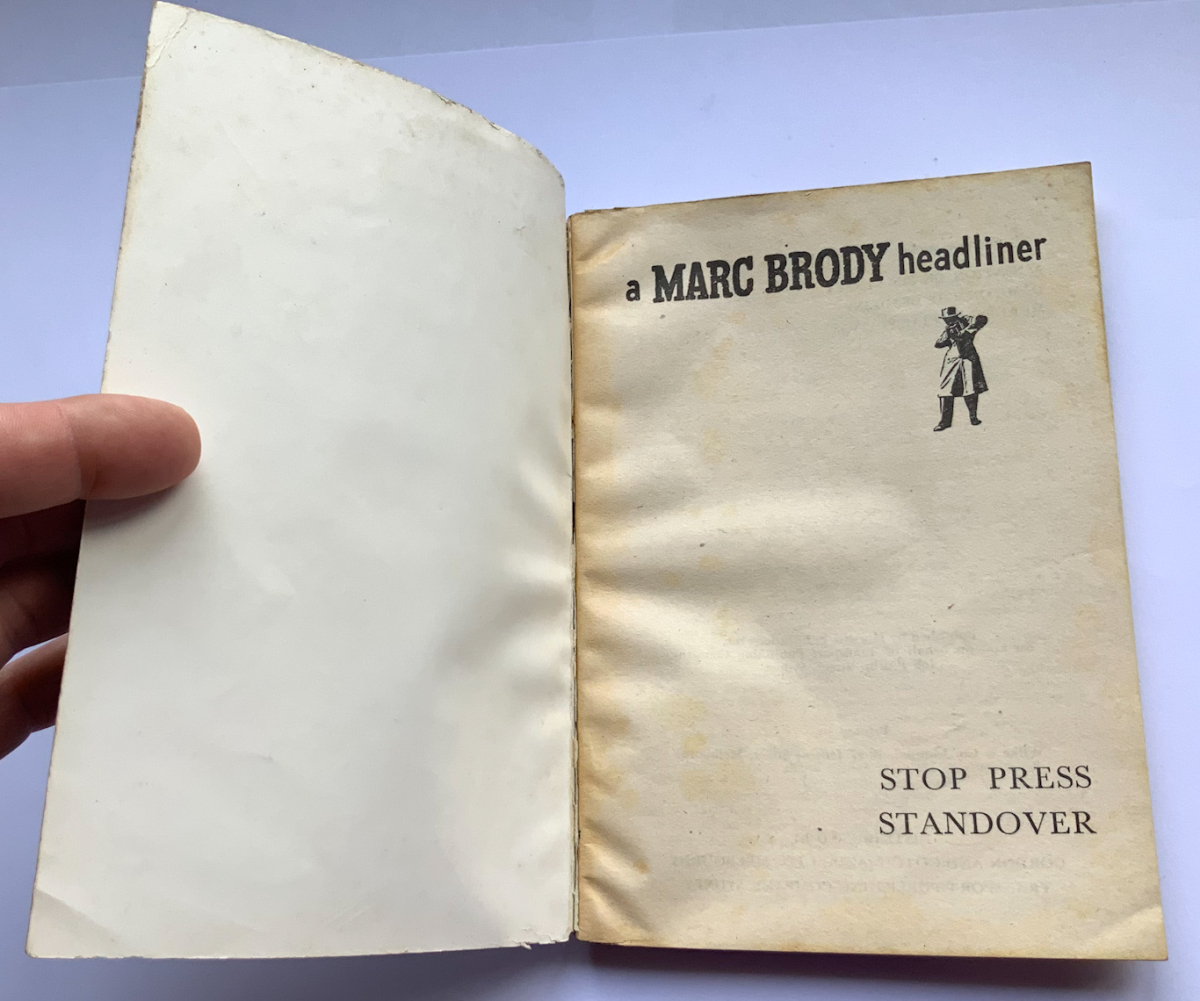 STOP PRESS STANDOVER Australian crime pulp fiction book 1955